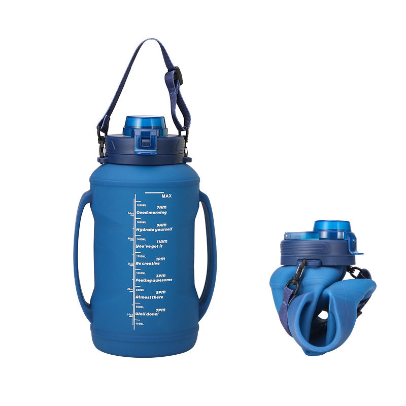 Botella de agua plegable de silicona 2.0 L